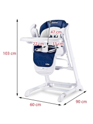 Dětská jídelní židlička 2v1 Caretero Indigo beige