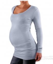 Těhotenské tričko - dlouhý rukáv - NELLY - šedé