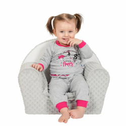 Dětské křeslo z Minky New Baby Liška šedé