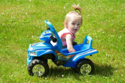 Dětské odrážedlo se zvukem Čtyřkolka Baby Mix růžová