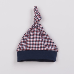 Kojenecká bavlněná čepička New Baby Checkered