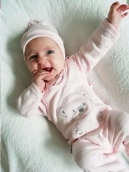 Kojenecká soupravička do porodnice New Baby Sweet Bear růžová