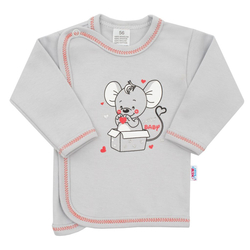 Košilka kojenecká bavlna - BABY MOUSE šedá 