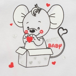 Kojenecká soupravička New Baby Mouse bílá
