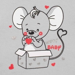 Kojenecká soupravička New Baby Mouse šedá