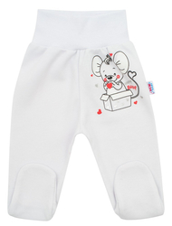 Polodupačky kojenecké bavlna - BABY MOUSE bílé 