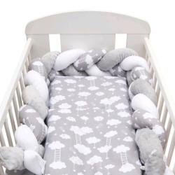 Ochranný mantinel do postýlky cop New Baby Minka a Mráček šedý