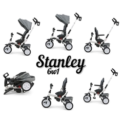 Dětská tříkolka 6v1 Milly Mally Stanley grey