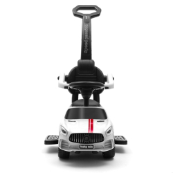 Dětské odrážedlo se zvukem a vodící tyčí Baby Mix RACER bílé