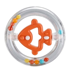 Chrastítko dětské - RYBKA V KRUHU oranžová - BabyMix