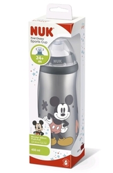 Dětská lahev s push-pull pítkem 450ml - SPORTS CUP MICKEY šedá - Nuk