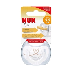 Šidítko latex NUK Star 0-6 m srdce