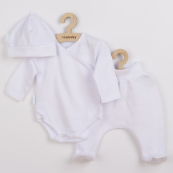3-dílná kojenecká soupravička do porodnice New Baby I AM bílá
