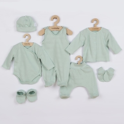 7-dílná kojenecká soupravička do porodnice New Baby I AM mátová