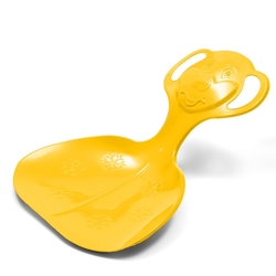 Dětský sáňkovací kluzák lopata Baby Mix COMFORT LINE M žlutý