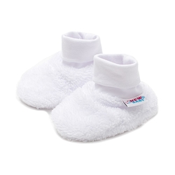 Kojenecké capáčky chlupáčkové podšité - SNOWY bílé 