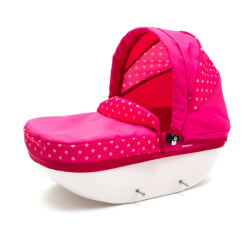 Dětský kočárek pro panenky New Baby COMFORT růžový s puntíky