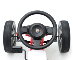 Dětská šlapací motokára Go-kart Milly Mally Abarth bílá