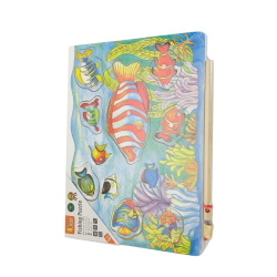 Dřevěné magnetické puzzle Viga Lov ryb
