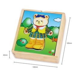 Dřevěné oblékací puzzle Viga Medvídek