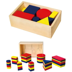 Dřevěné kostky geometrické tvary Viga