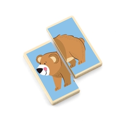 Dřevěná puzzle Viga Zvířátka 36ks