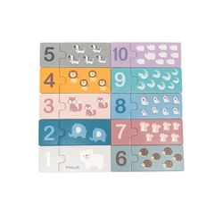 Dřevěné puzzle s čísly Viga