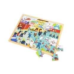 Dřevěné puzzle 48 dílků Viga Hasiči