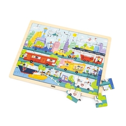 Dřevěné puzzle 48 dílků Viga Doprava