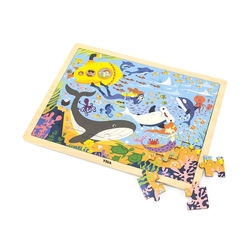 Dřevěné puzzle 48 dílků Viga Mořský život