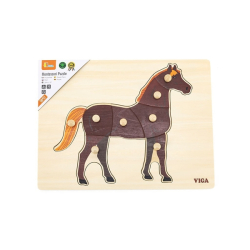 Dětské dřevěné puzzle vkládačka Montessori Viga Kůň