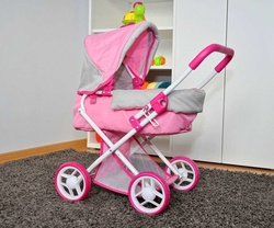 Dětský kočárek pro panenky Milly Mally Alice Prestige Pink