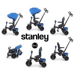 Dětská tříkolka 6v1 Milly Mally Stanley navy-black