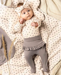 Kojenecké bavlněné body s bočním zapínáním Nicol Sara