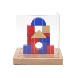 Dřevěná hra Viga Stavební bloky 3D