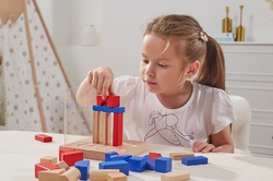 Dřevěná hra Viga Stavební bloky 3D