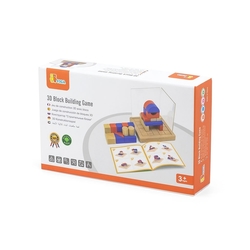 Dřevěná hra Viga Stavební bloky 3D