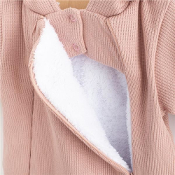 Kojenecká kombinéza s kapucí New Baby Frosty pink