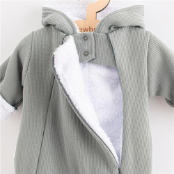 Kojenecká kombinéza s kapucí New Baby Frosty grey