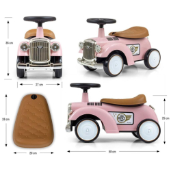 Dětské odrážedlo Baby Mix Retro růžové