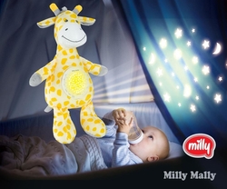 Plyšový usínáček žirafa s projektorem Milly Mally
