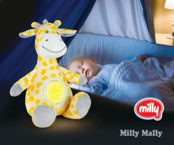 Plyšový usínáček žirafa s projektorem Milly Mally