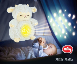 Plyšový usínáček ovečka s projektorem Milly Mally