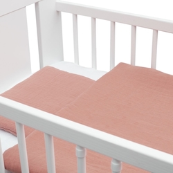 Mušelínový set s výplní New Baby 80x70 cm růžový