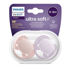 Šidítko Avent Ultrasoft Premium 0-6 m 2ks holčička