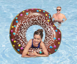 Dětský velký nafukovací kruh Bestway DONUT 107cm brown