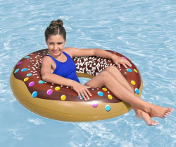 Dětský velký nafukovací kruh Bestway DONUT 107cm brown