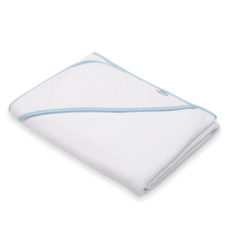 Dětská froté osuška s kapucí New Baby BASIC 100x100 bílo-modrá