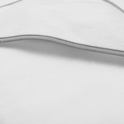 Dětská froté osuška s kapucí New Baby BASIC 100x100 bílo-šedá
