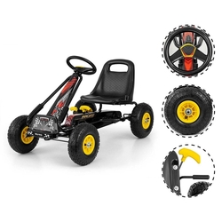 Dětská šlapací motokára Go-kart Milly Mally Thor černá